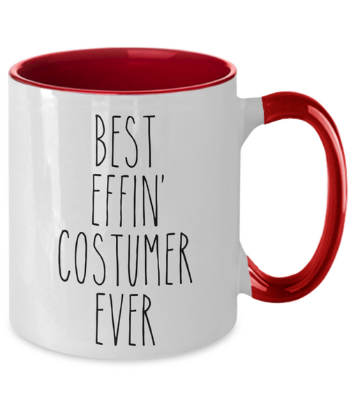 Gift For Costumer Best Effin' Costumer Ever Mug Two-Tone Coffee Cup Funny Coworker Gifts