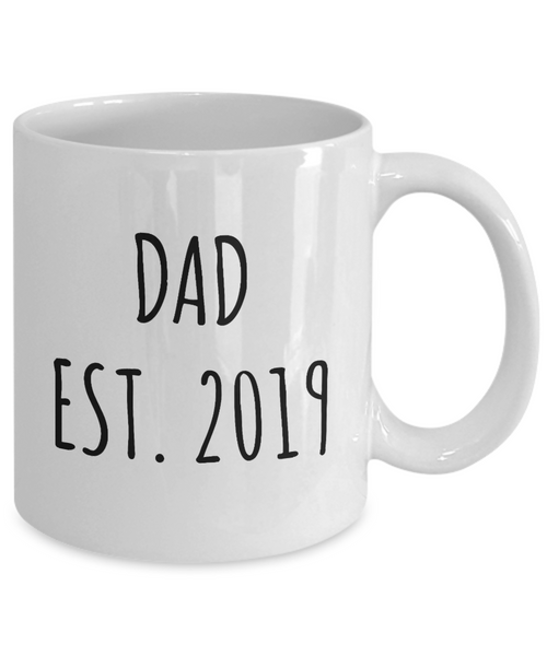 New Dad Est 2019 Mug Coffee Cup Gift-Cute But Rude
