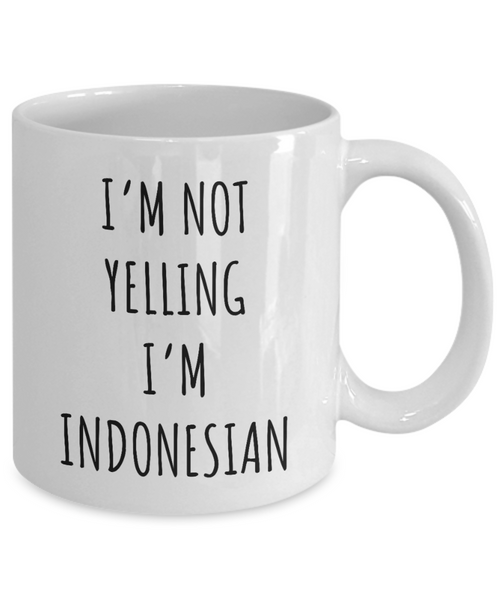 Indonesia Mug I'm Not Yelling I'm Indonesian Coffee Cup Indonesia Gift