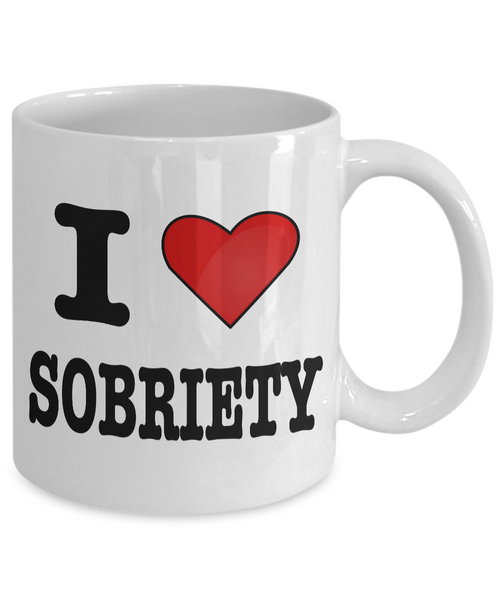 Sobriety Gifts Addiction Recovery Gifts I Love Sobriety Coffee Mug Sobriety Alcoholics Anonymous Coffee Cup Sponsor Gift Sponsee Gift Recovery Gift-Cute But Rude