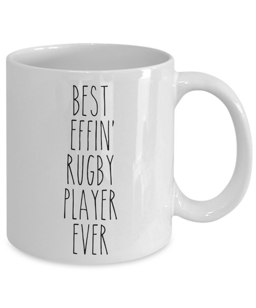 Gift For Rugby Player Best Effin' Rugby Player Ever Mug Coffee Cup Funny Coworker Gifts