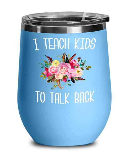 Speech Therapist Gifts SLP Wine Tumbler Gift for Speech Language Pathologist SLP Therapy Tumbler Floral Insulated Hot Cold Cup BPA Free