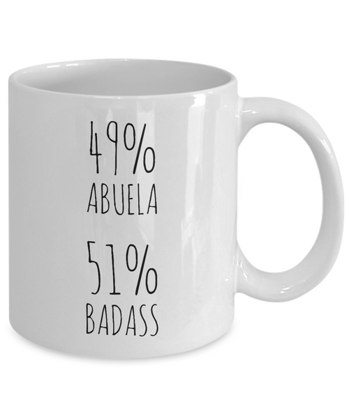 49% Abuela 51% Badass Mug Coffee Cup Funny Gift
