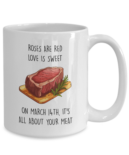 Steak And Bj Day Mug, Anti Valentines Day Mug Funny Gift For Husband, Gift For Boyfriend, Coffee Cup