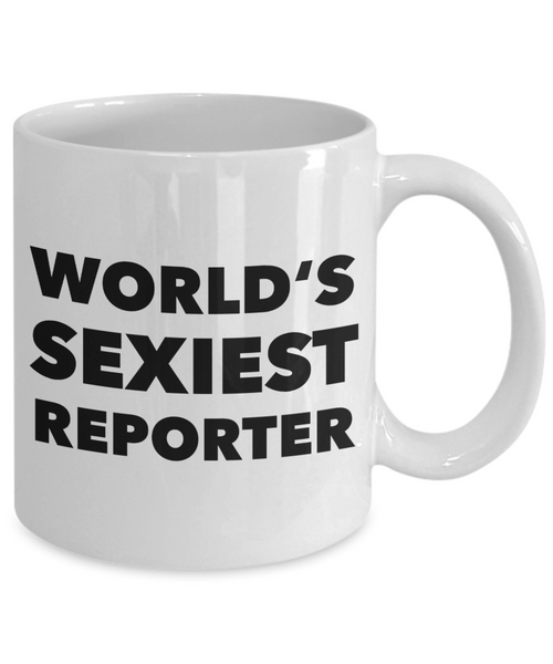 World's Sexiest Reporter Mug TV News Gifts Ceramic Coffee Cup-Cute But Rude