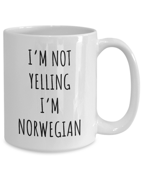 Norway Mug I'm Not Yelling I'm Norwegian Coffee Cup Norway Gift