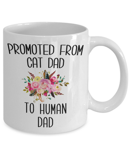 Promoted From Cad Dad To Human Dad Mug New Dad Baby Shower Coffee Cup for Him