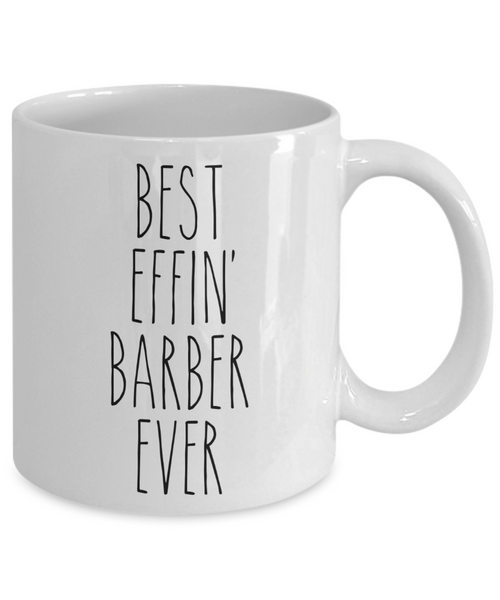 Gift For Barber Best Effin' Barber Ever Mug Coffee Cup Funny Coworker Gifts