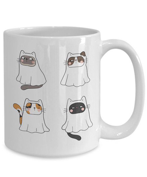 Ghost Cat, Ghost Mug, Spooky Mug, Spooky Season Mug, Cat Halloween Mug, Cat Ghost, Ghost Cats