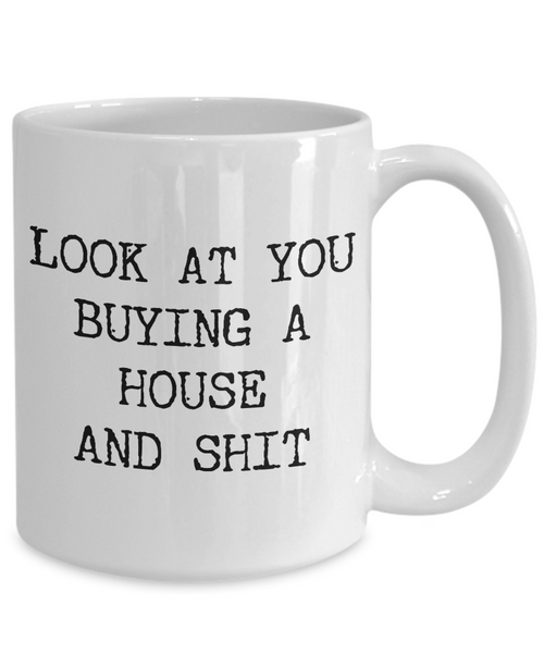 Housewarming Gift New Home Owner Gifts First Time Home Buyer New House Coffee Cup New Home Funny Housewarming Gift Congratulations Mug-Cute But Rude