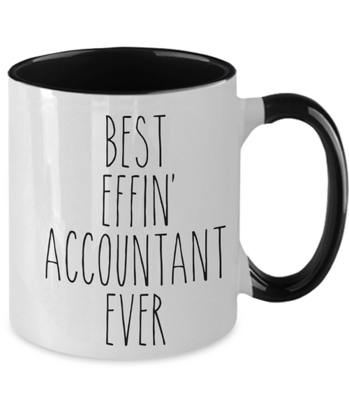 Gift For Accountant Best Effin' Accountant Ever Mug Two-Tone Coffee Cup Funny Coworker Gifts