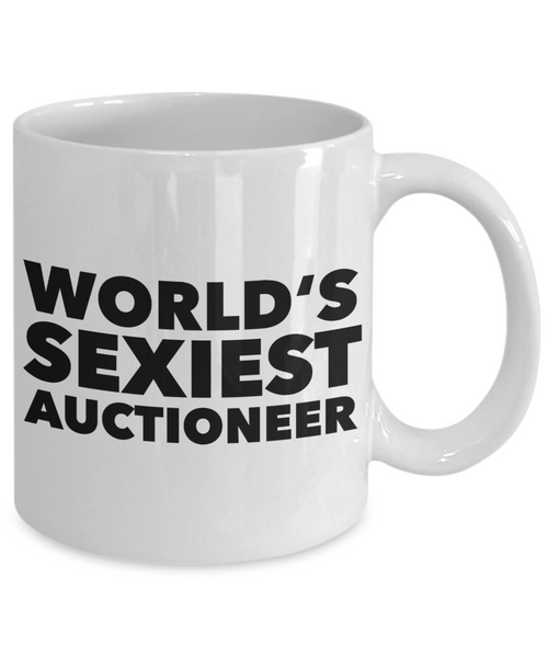 World's Sexiest Auctioneer Mug Gift Ceramic Coffee Cup-Cute But Rude