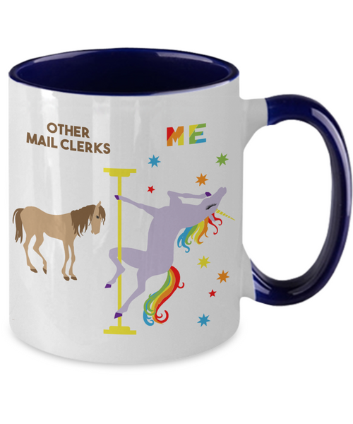 Mail Sorter Gift, Mail Clerk Mug, Mail Clerk Gift Other Mail Clerks Two Toned Coffee Cup