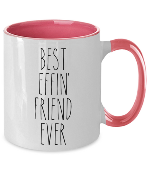 Gift For Friend Best Effin' Friend Ever Mug Two-Tone Coffee Cup Funny Coworker Gifts