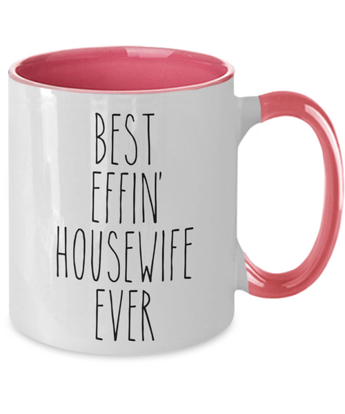 Gift For Housewife Best Effin' Housewife Ever Mug Two-Tone Coffee Cup Funny Coworker Gifts