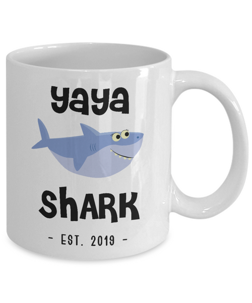 Yaya Shark Mug New Yaya Est 2019 Do Do Do Expecting Yayas Pregnancy Reveal Announcement Gifts Coffee Cup