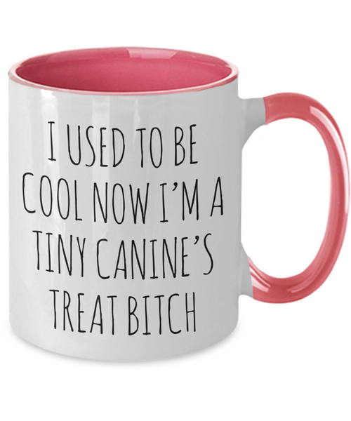 Tiny Canine's Treat Bitch Mug Two-Tone Coffee Cup Funny Gift