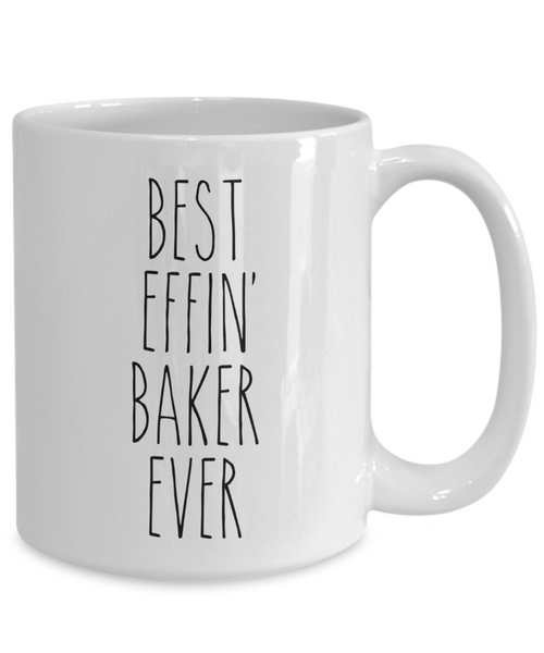 Gift For Baker Best Effin' Baker Ever Mug Coffee Cup Funny Coworker Gifts