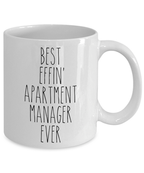 Gift For Apartment Manager Best Effin' Apartment Manager Ever Mug Coffee Cup Funny Coworker Gifts