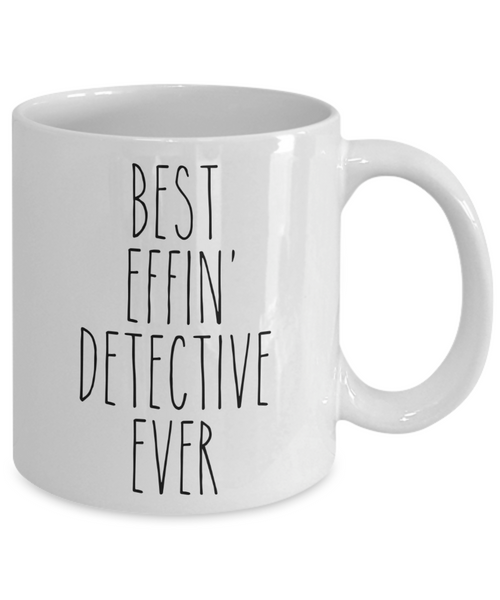 Gift For Detective Best Effin' Detective Ever Mug Coffee Cup Funny Coworker Gifts
