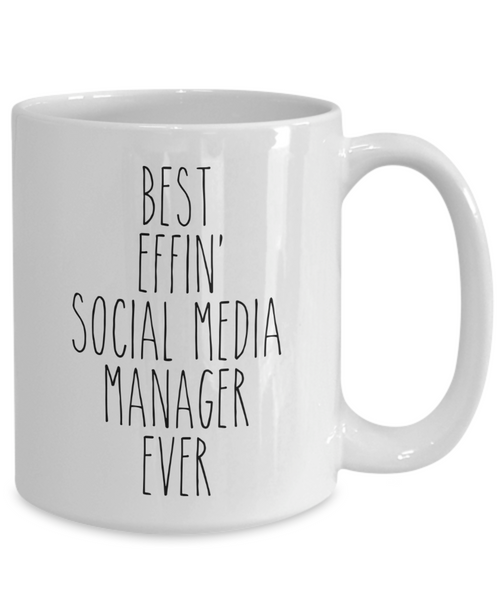 Gift For Social Media Manager Best Effin' Social Media Manager Ever Mug Coffee Cup Funny Coworker Gifts