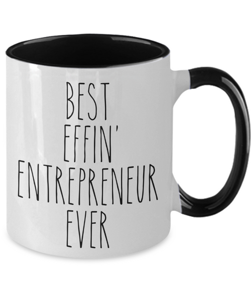 Gift For Entrepreneur Best Effin' Entrepreneur Ever Mug Two-Tone Coffee Cup Funny Coworker Gifts