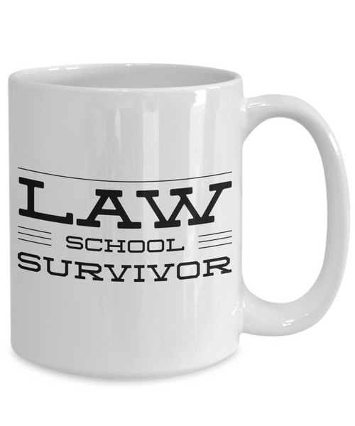 Coffee Mugs Gifts for Law School Graduation - Law School Survivor Ceramic Coffee Cup-Cute But Rude