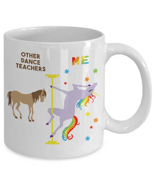 Dance Teacher Gifts Ballet Teacher Mug Rainbow Unicorn Coffee Cup