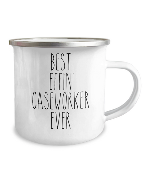 Gift For Caseworker Best Effin' Caseworker Ever Camping Mug Coffee Cup Funny Coworker Gifts