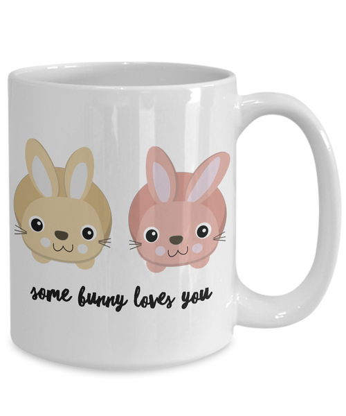 Easter Coffee Mugs - Easter Gifts for Adults - Some Bunny Loves You Mug - Bunny Mug - Rabbit Mug-Cute But Rude