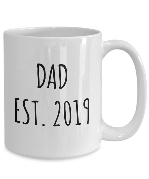 New Dad Est 2019 Mug Coffee Cup Gift-Cute But Rude
