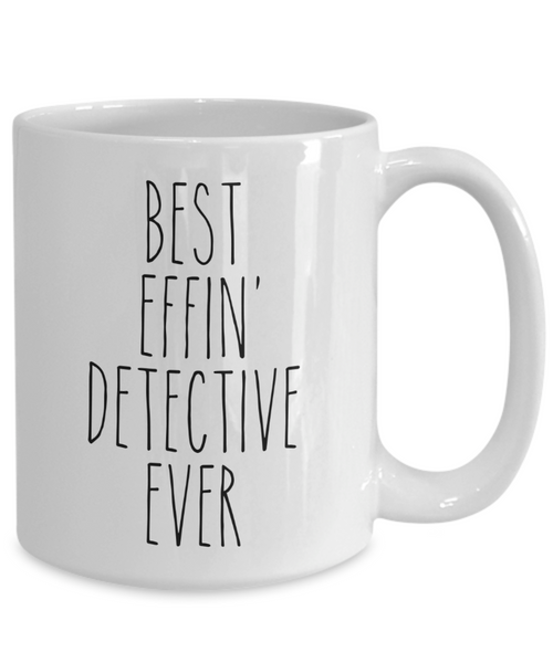 Gift For Detective Best Effin' Detective Ever Mug Coffee Cup Funny Coworker Gifts