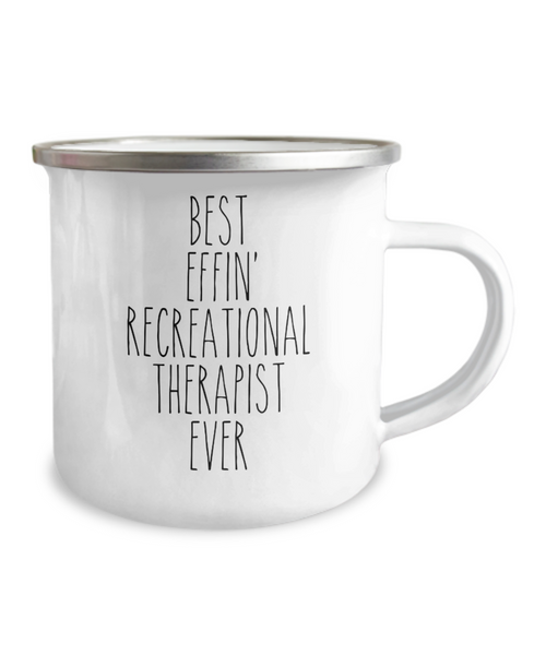 Gift For Recreational Therapist Best Effin' Recreational Therapist Ever Camping Mug Coffee Cup Funny Coworker Gifts