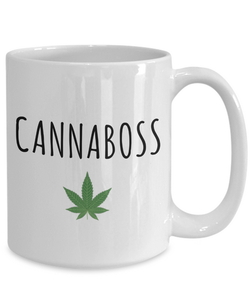 Weed Leaf Mug Cannabis Coffee Cup Marijuana Grower Gift New Dispensary Owner Gifts CBD Oil Stoner Gift-Cute But Rude