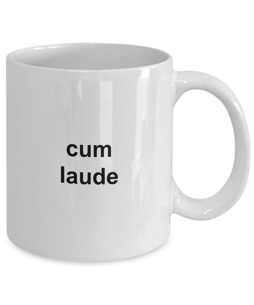 I Graduated College with Honors Graduation Mug - Cum Laude Ceramic Coffee Cup Gift-Cute But Rude