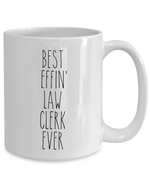 Gift For Law Clerk Best Effin' Law Clerk Ever Mug Coffee Cup Funny Coworker Gifts