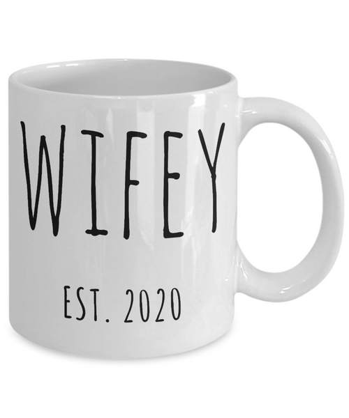 Wifey Est 2020 Mug Wedding Gift Funny Wife Mugs Newlywed Gift for Fiance