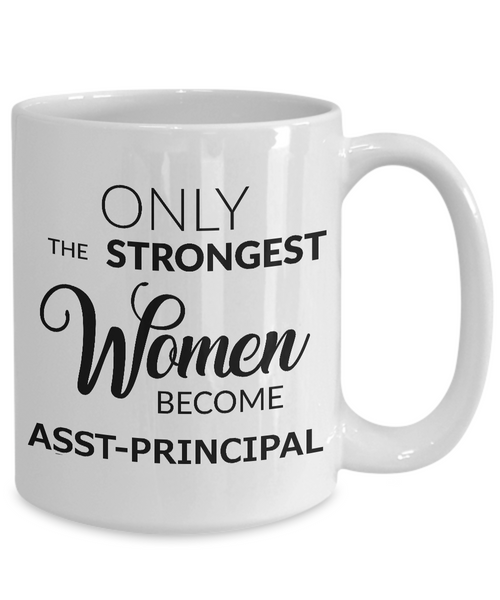 Vice Principal Gifts - Only the Strongest Women Become Asst-Principal Coffee Mug Stainless Steel Insulated Travel Mug with Lid Coffee Cup-Cute But Rude