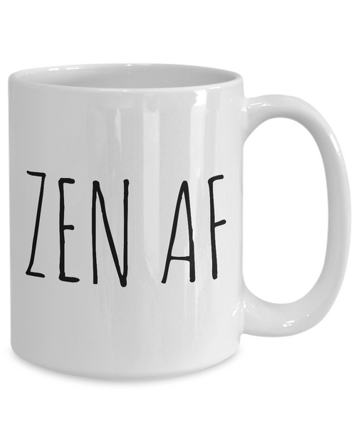 Zen AF Mug Ceramic Coffee Cup Yoga Gift Meditation Gift-Cute But Rude