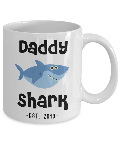 Daddy Shark Mug Father's Day Gifts New Dad Est 2019 Coffee Cup Do Do Do Expecting Dad Pregnancy Announcement