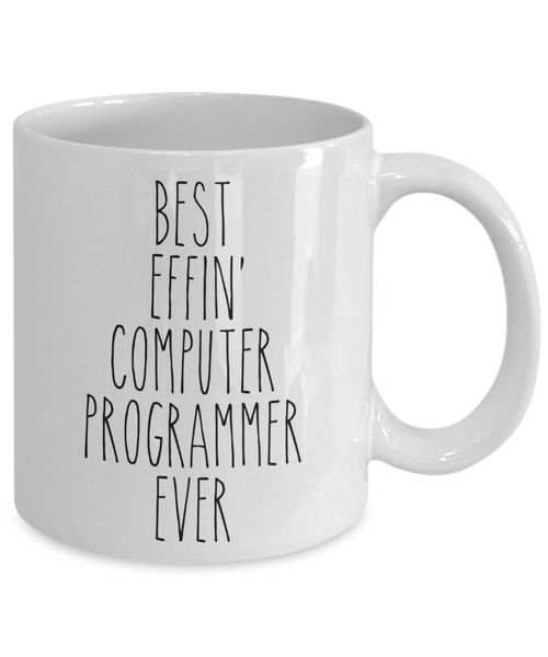 Gift For Computer Programmer Best Effin' Computer Programmer Ever Mug Coffee Cup Funny Coworker Gifts