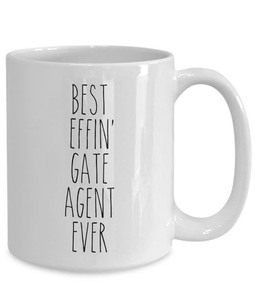 Gift For Gate Agent Best Effin' Gate Agent Ever Mug Coffee Cup Funny Coworker Gifts