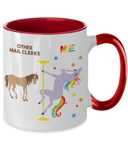 Mail Sorter Gift, Mail Clerk Mug, Mail Clerk Gift Other Mail Clerks Two Toned Coffee Cup
