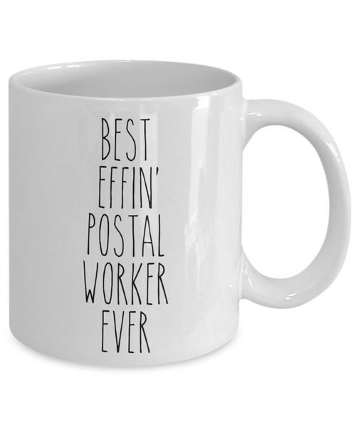 Gift For Postal Worker Best Effin' Postal Worker Ever Mug Coffee Cup Funny Coworker Gifts