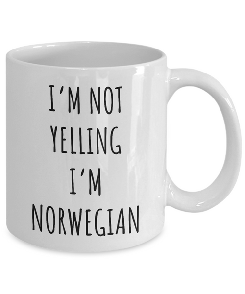 Norway Mug I'm Not Yelling I'm Norwegian Coffee Cup Norway Gift