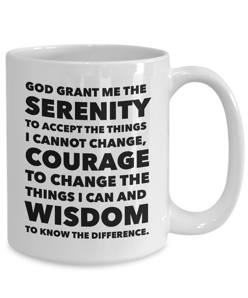 Serenity Prayer Ceramic Coffee Mug-Cute But Rude