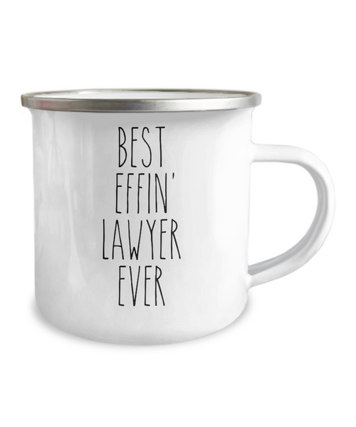 Gift For Lawyer Best Effin' Lawyer Ever Camping Mug Coffee Cup Funny Coworker Gifts