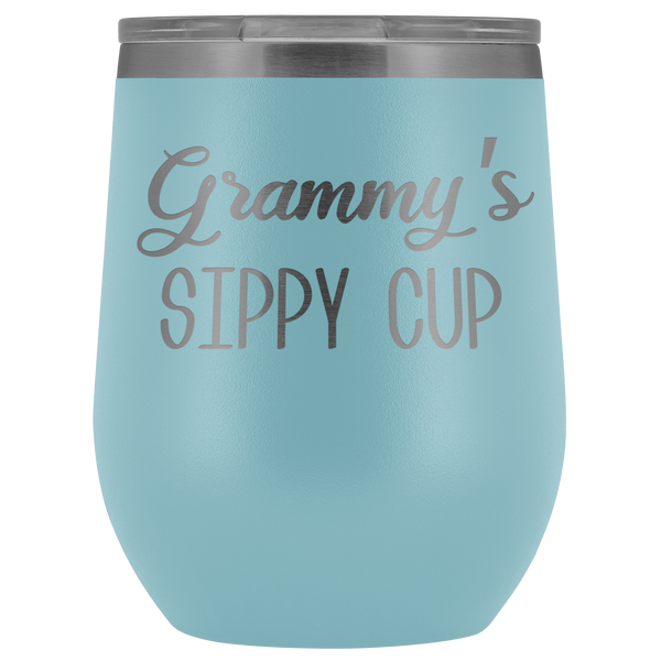 Grammy's Sippy Cup Grammy Wine Tumbler Gifts Funny Stemless Stainless Steel Insulated Tumblers Hot Cold BPA Free 12oz Travel Cup