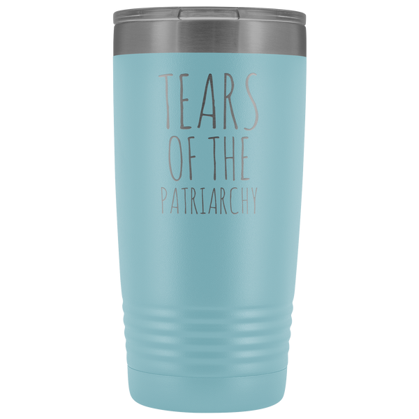 Tears of the Patriarchy Tumbler Funny Feminist Mug Insulated Hot Cold Travel Coffee Cup 20oz BPA Free