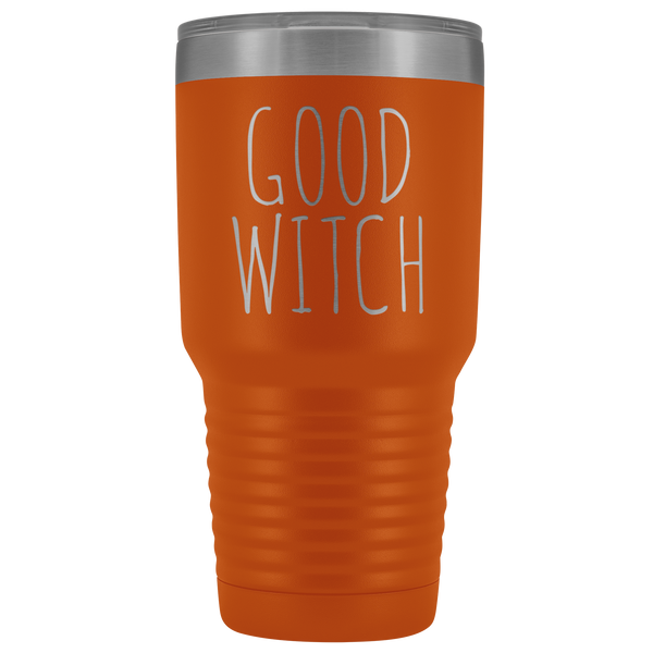 Good Witch Tumbler Funny Fall Halloween Gifts for Friends Metal Mug Insulated Hot Cold Travel Coffee Cup 30oz BPA Free